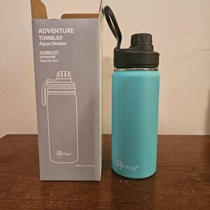 Sipology Adventure Tumbler Aqua Dream 17oz Insulated Stainless Steel Tea Infuser